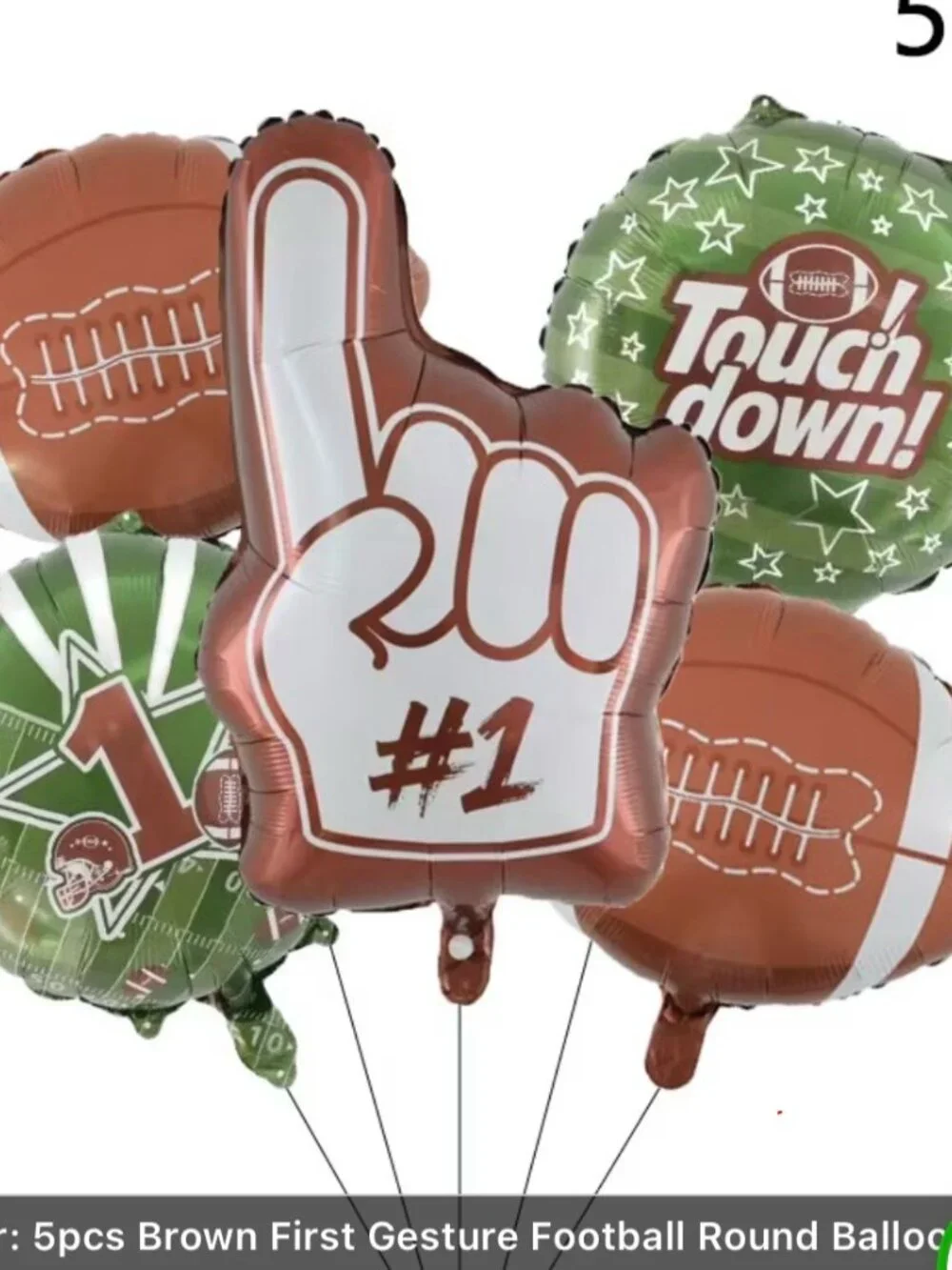 First Year Down Football Birthday Party Decor Bundle Balloons Backdrop Banner